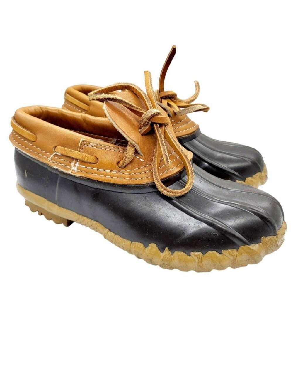Cabela's Women's Size 6 Duck Boots Brown Tan Beige Low-Top Waterproof Lace-up